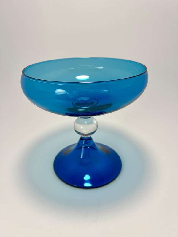 Vintage dark blue Compote vase