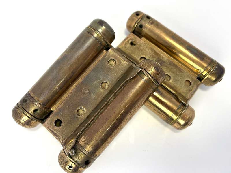 Vintage Bommer Double Action Spring Hinges - saloon hinges (Pair)