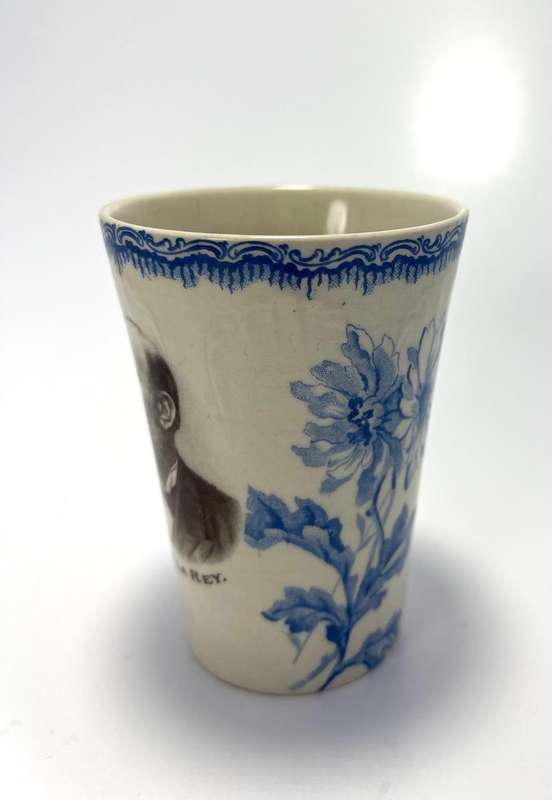 Early to Mid-Century Vintage Societe Ceramique Maastricht Water Tumbler  J.H. De la Rey Portrait &