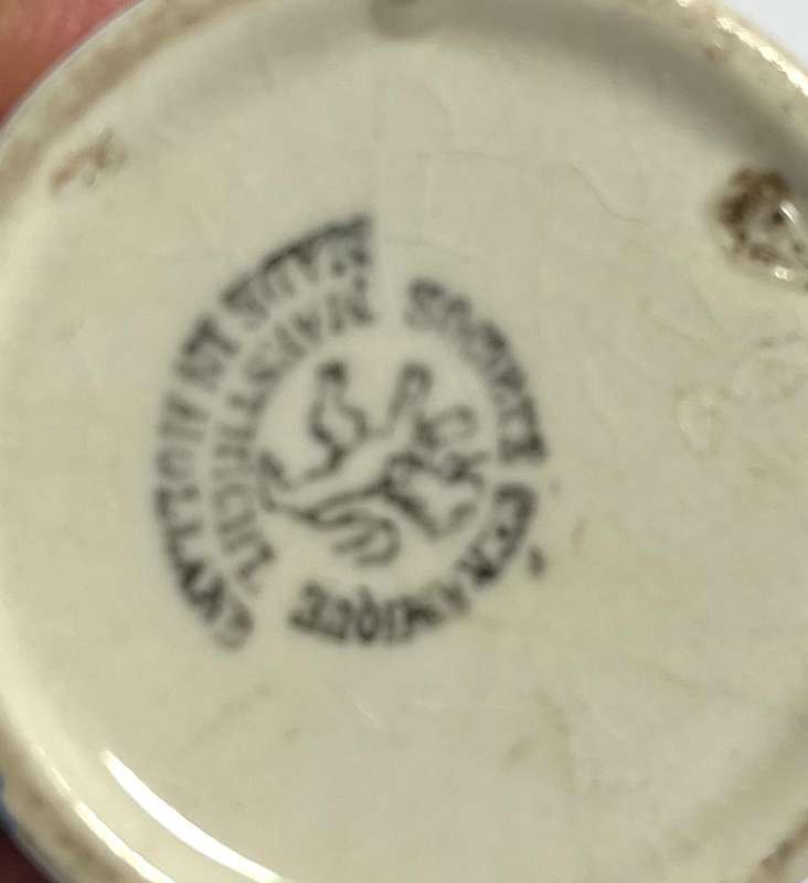 Early to Mid-Century Vintage Societe Ceramique Maastricht Water Tumbler  J.H. De la Rey Portrait &
