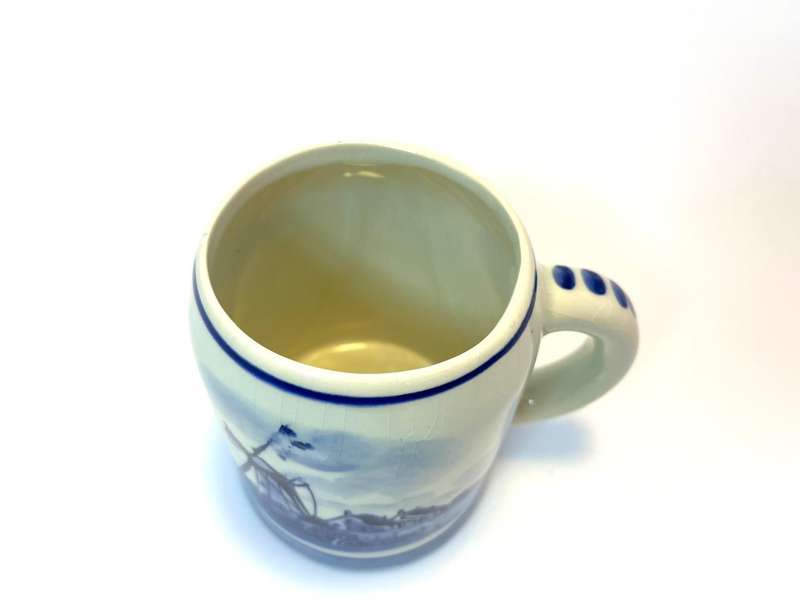 Vintage Delfts Blue Hand-Painted Porcelain Coffee Mug  Made in Holland