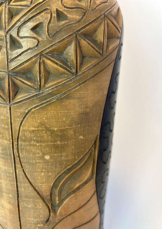Ethnic Vintage-Style Ceramic Vase  Indonesia