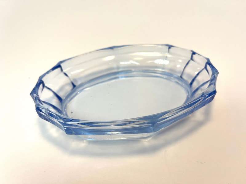 Vintage Fostoria Fairfax Blue Soap Dish