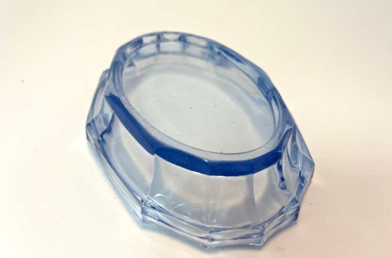 Vintage Fostoria Fairfax Blue Soap Dish