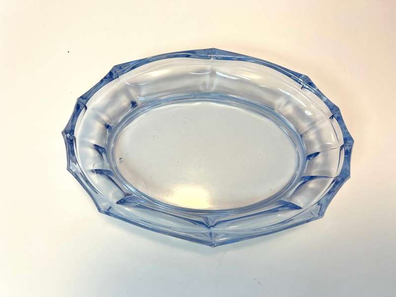 Vintage Fostoria Fairfax Blue Soap Dish