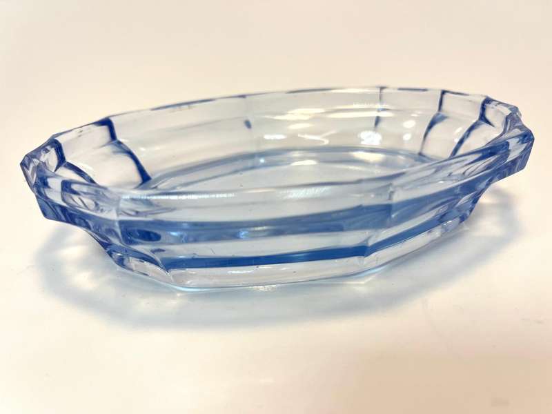 Vintage Fostoria Fairfax Blue Soap Dish
