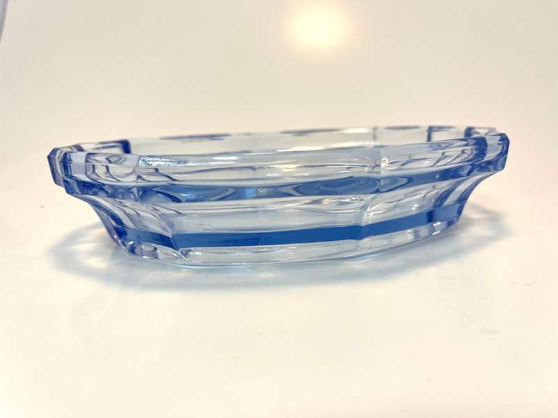 Vintage Fostoria Fairfax Blue Soap Dish