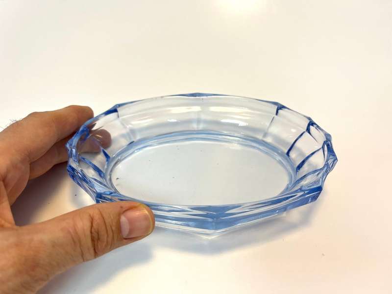 Vintage Fostoria Fairfax Blue Soap Dish