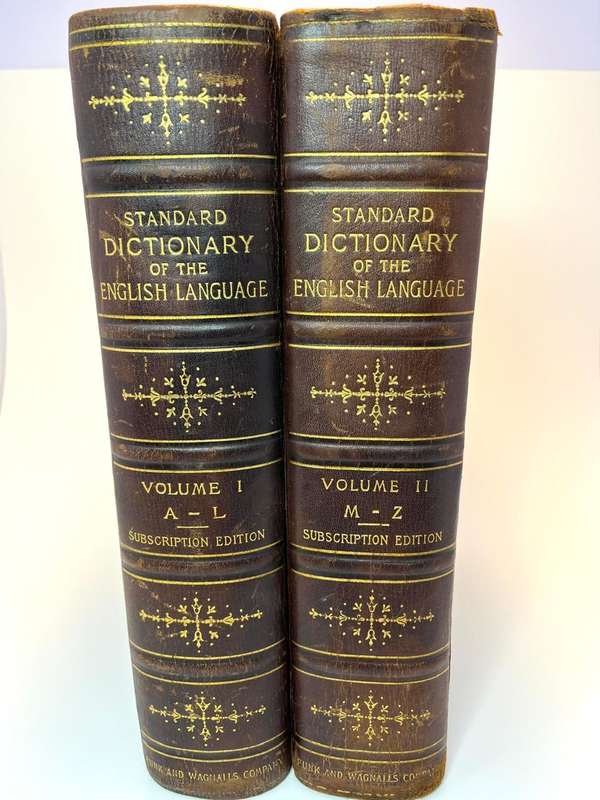 Antique 1899 Standard Dictionary of the English Language  Volumes 1 & 2 (Subscription Edition) | Fu