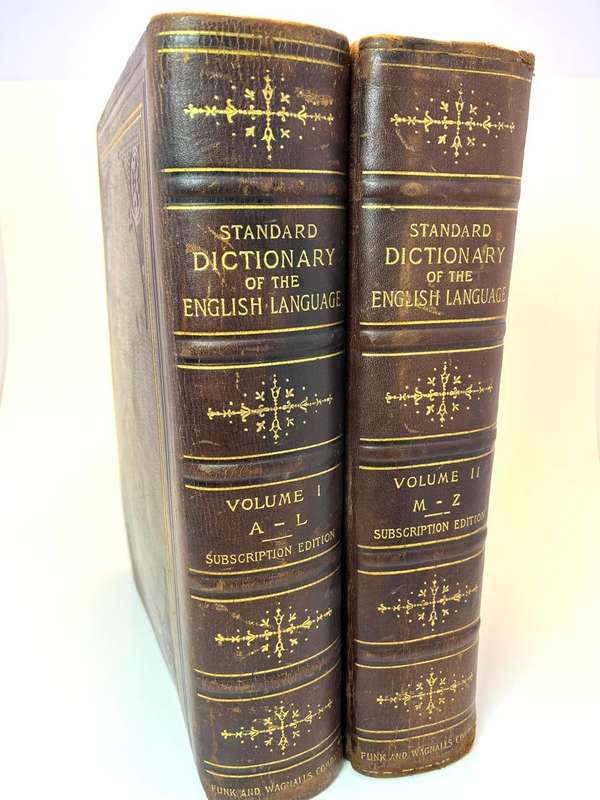 Antique 1899 Standard Dictionary of the English Language  Volumes 1 & 2 (Subscription Edition) | Fu