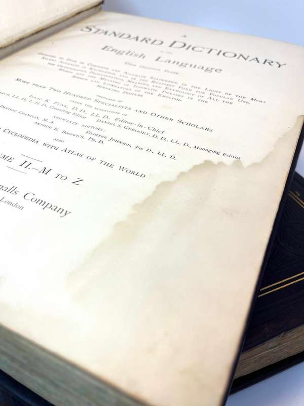 Antique 1899 Standard Dictionary of the English Language  Volumes 1 & 2 (Subscription Edition) | Fu