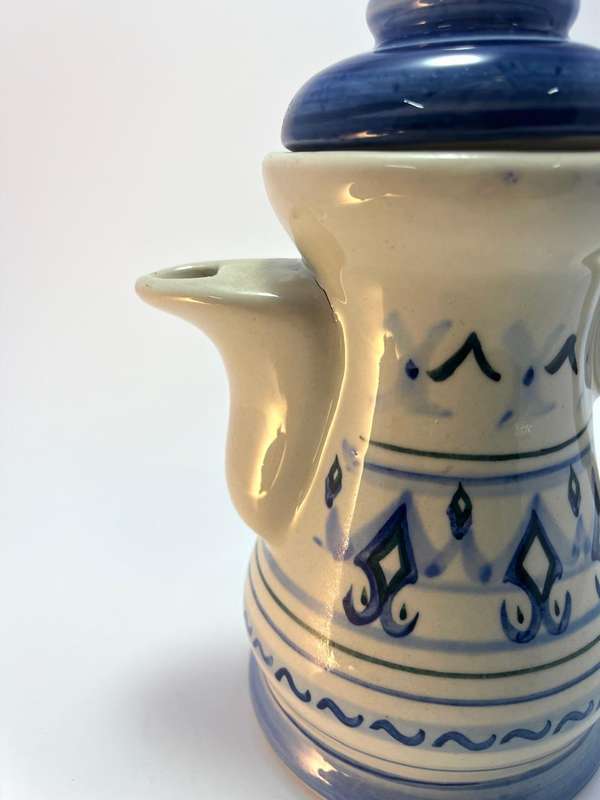 Vintage 1950s Werlo Handpainted Ceramic Coffee Pot