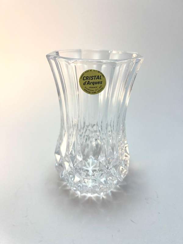 Cristal d'Arques Vintage 1980s Lead Crystal Bud Vase  Made in France