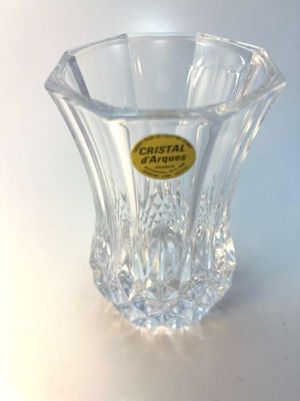 Cristal d'Arques Vintage 1980s Lead Crystal Bud Vase  Made in France