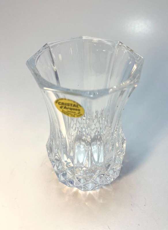 Cristal d'Arques Vintage 1980s Lead Crystal Bud Vase  Made in France