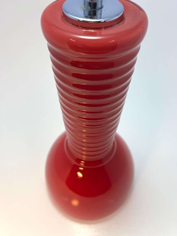 Vintage 1960s70s Red Opal Glass Pendant Lamp