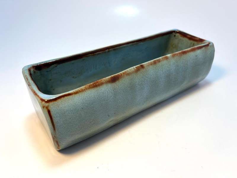 Vintage Linnware Bowl  Blue with a Hint of Green | Mid-Century South African Pottery