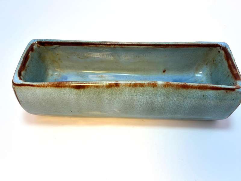 Vintage Linnware Bowl  Blue with a Hint of Green | Mid-Century South African Pottery