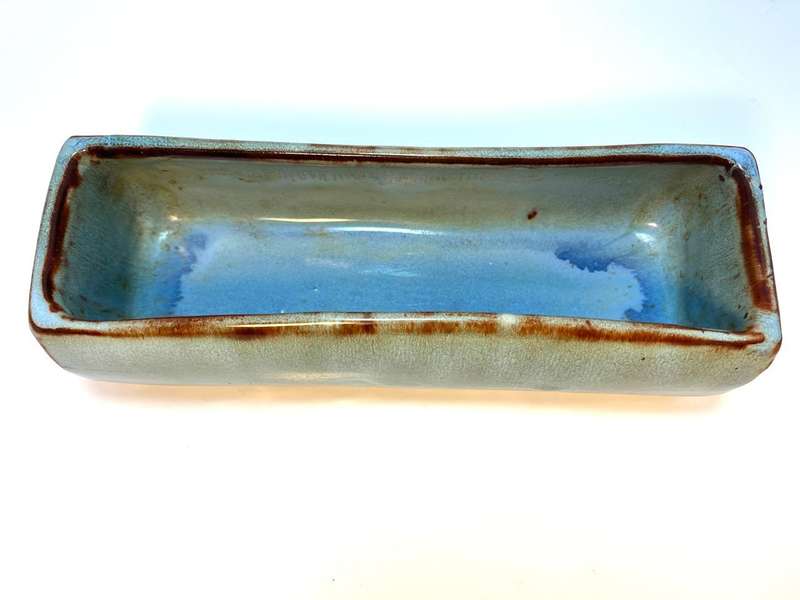 Vintage Linnware Bowl  Blue with a Hint of Green | Mid-Century South African Pottery