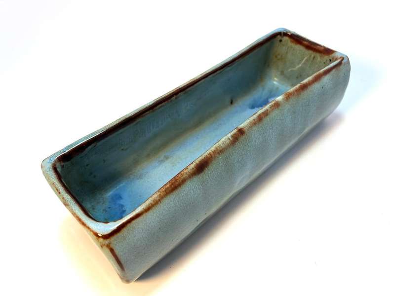 Vintage Linnware Bowl  Blue with a Hint of Green | Mid-Century South African Pottery