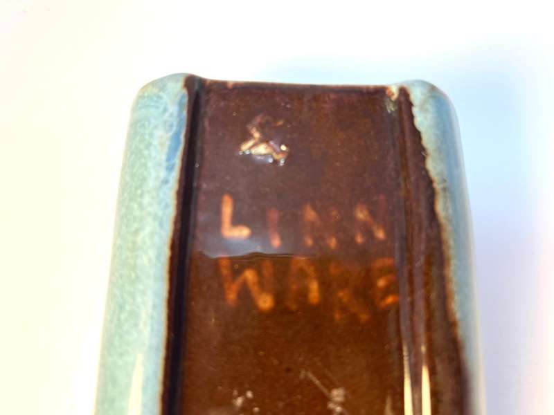 Vintage Linnware Bowl  Blue with a Hint of Green | Mid-Century South African Pottery