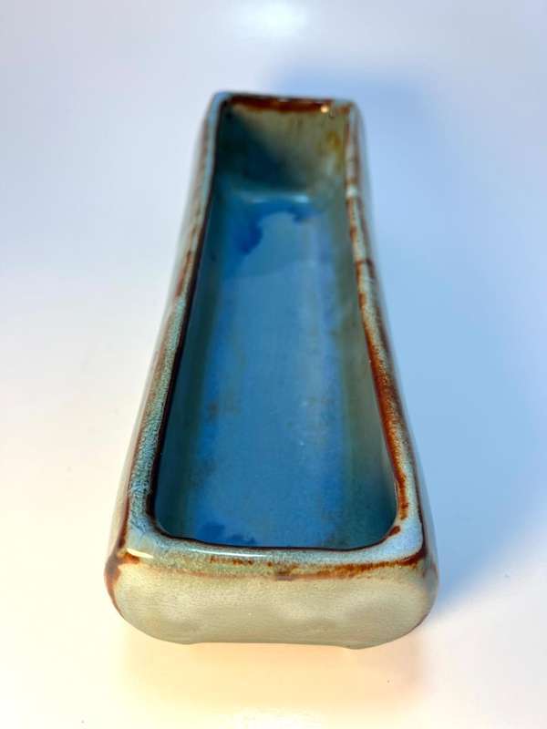 Vintage Linnware Bowl  Blue with a Hint of Green | Mid-Century South African Pottery