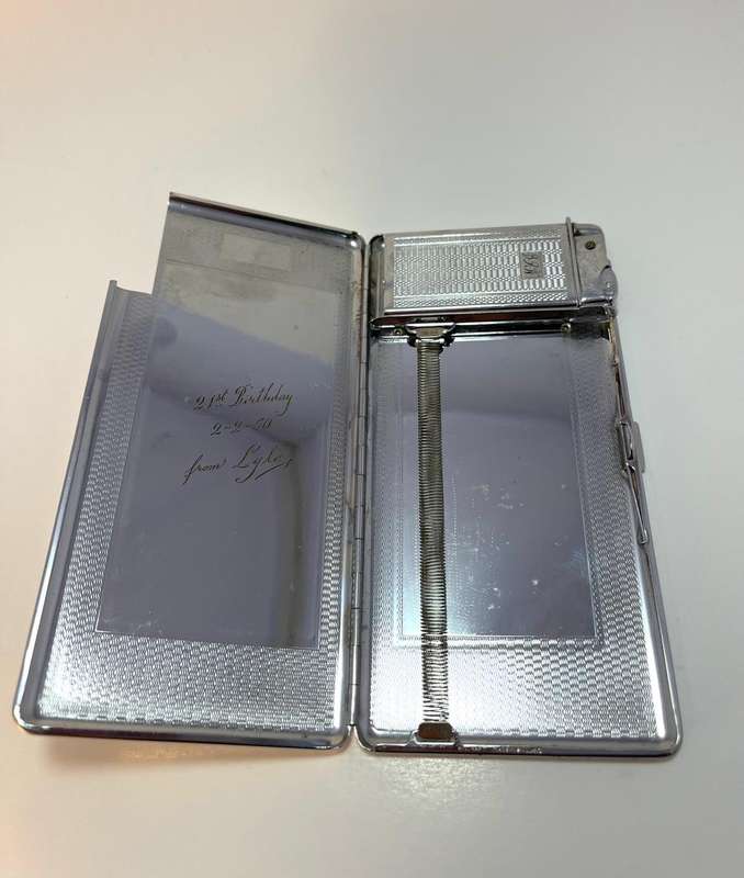 Vintage Kincraft Cigarette Lighter  21st Birthday Gift (1950) | Original Case | Monogrammed