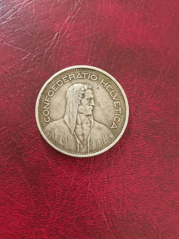 Rare coin 5 Francs 1933 Confoederatio Helevetica