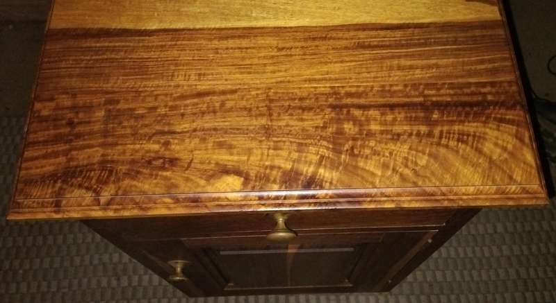 Authentic one of a kind African Teak bedside cupbourd