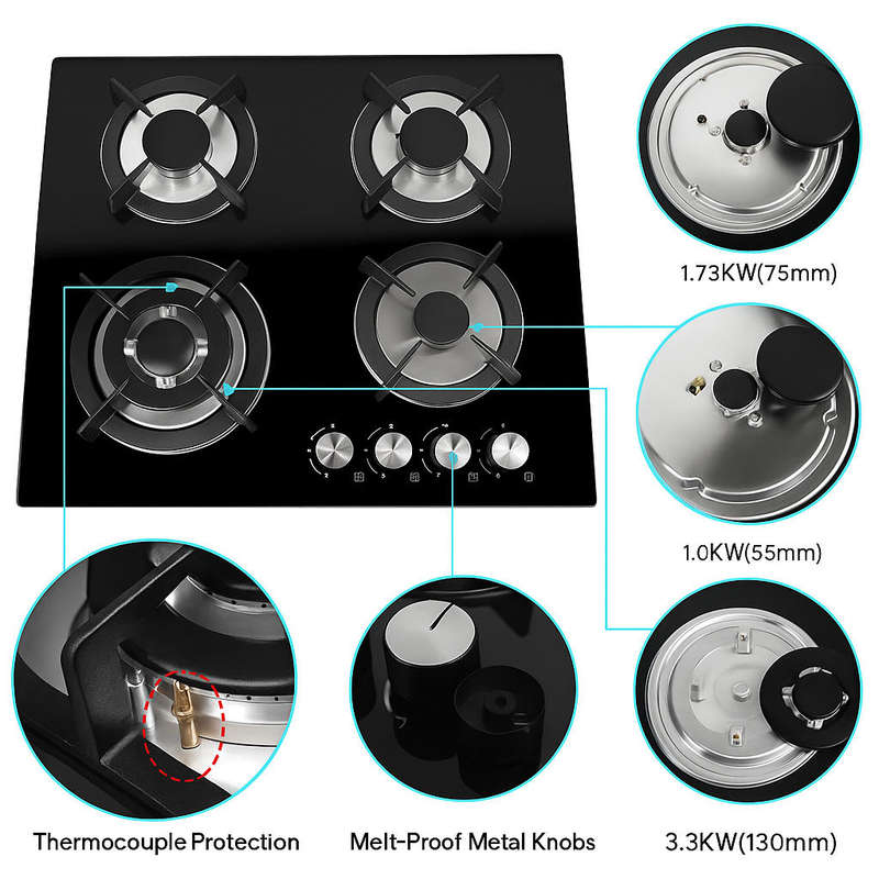 Aruif On Counter 4 Plate Gas Burner Stove