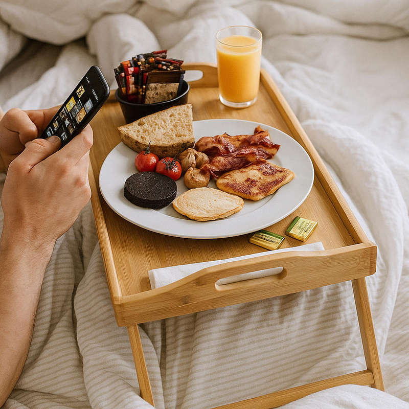 Bamboo Bed Tray with Foldable Legs