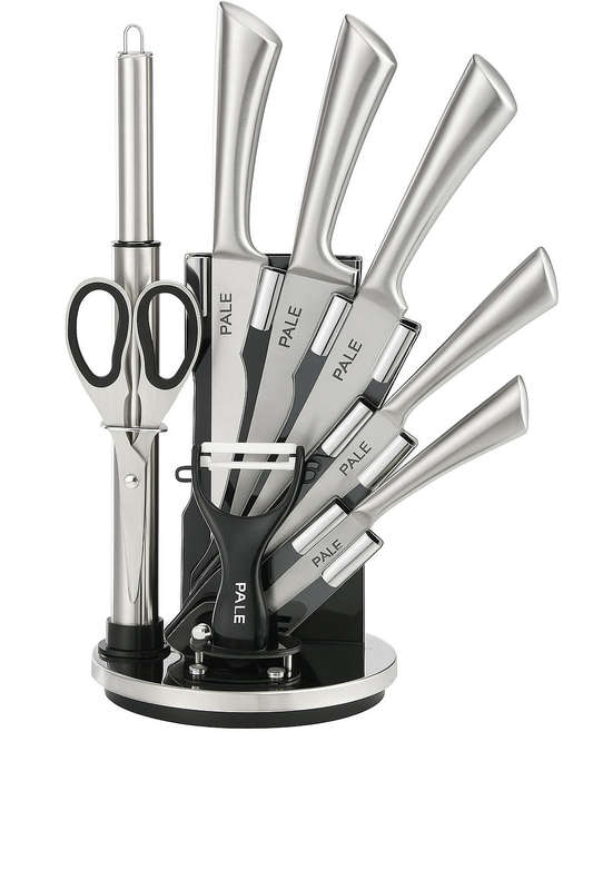 9 Piece Stainless Steel Knife Set with Stand