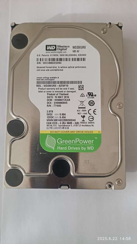 Western Digital 2TB 3.5" Internal Hard Drive