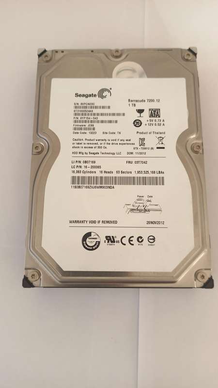 Seagate Barracuda 1TB 3.5" Internal Hard Drive