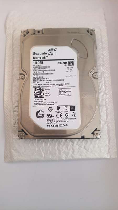 Seagate Barracuda 1TB 3.5" Internal Hard Drive (100%)