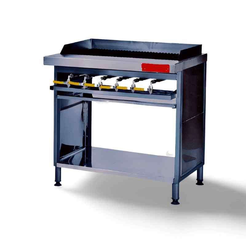6 BURNER GAS GRILLER WITH CAST IRON GRIDS