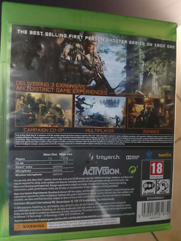 X Box one Game Call of Duty Black Ops 3