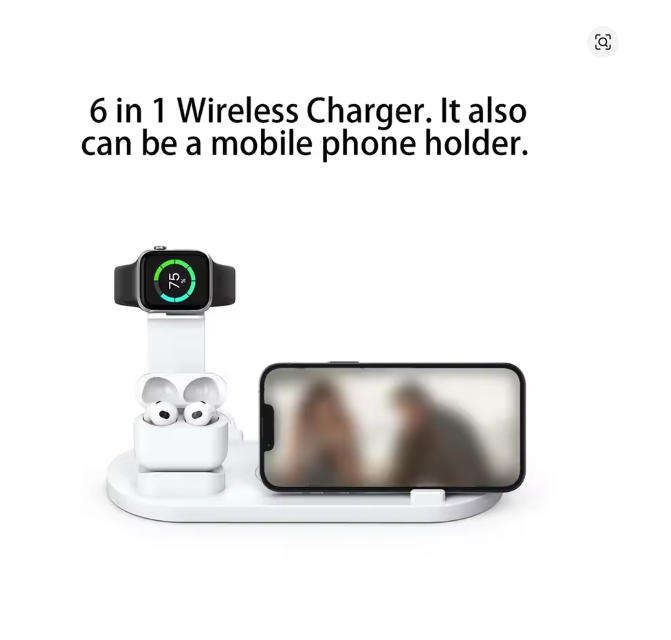 7-in-1 Wireless Charging Dock  Fast Charger for iPhone, Apple Watch & AirPods