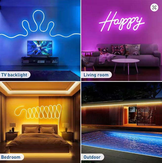 USB RGB Neon Strip Light  5V Waterproof LED Tape with Bluetooth Remote (1M5M)