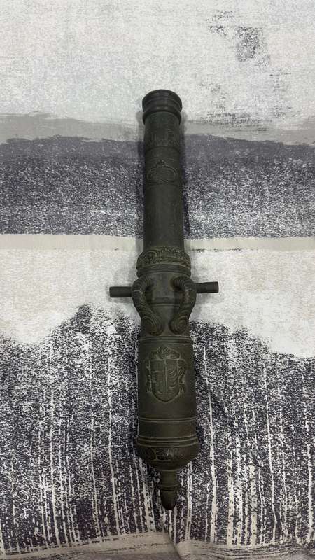 Vintage Spanish Brass Cannon