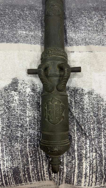 Vintage Spanish Brass Cannon