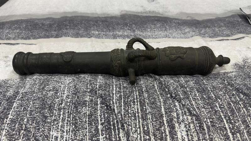Vintage Spanish Brass Cannon