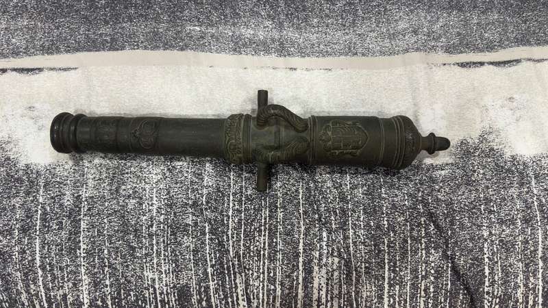 Vintage Spanish Brass Cannon