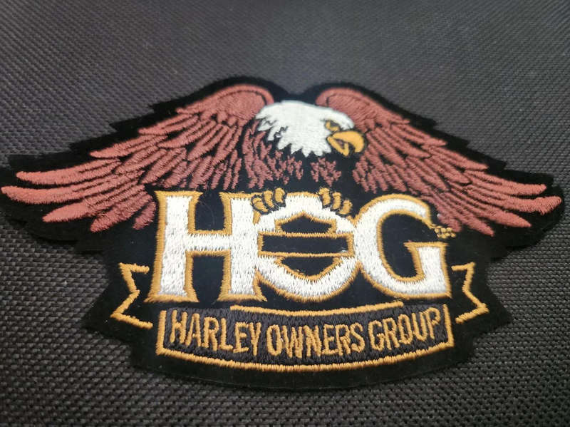 Harley Davidson Owners group folder with patch and pin