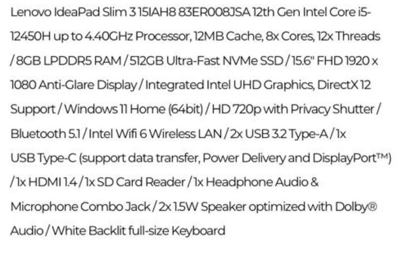 Lenovo Ideapad Slim 3