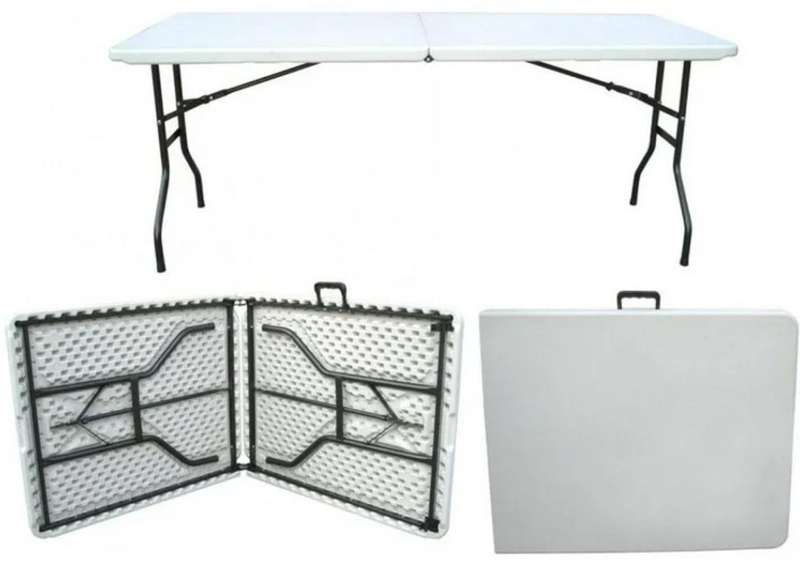 Folding trestle table