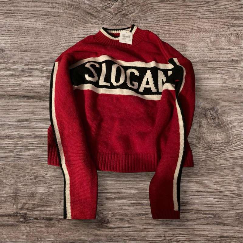 Red Slogan Jersey