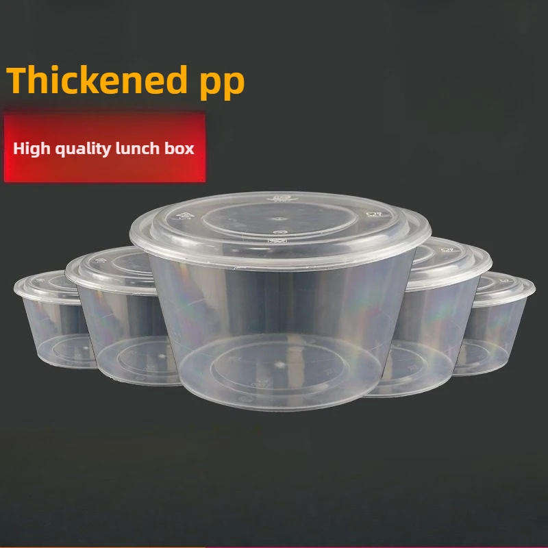 50 Pack Plastic Bowls With Lids 1000ml