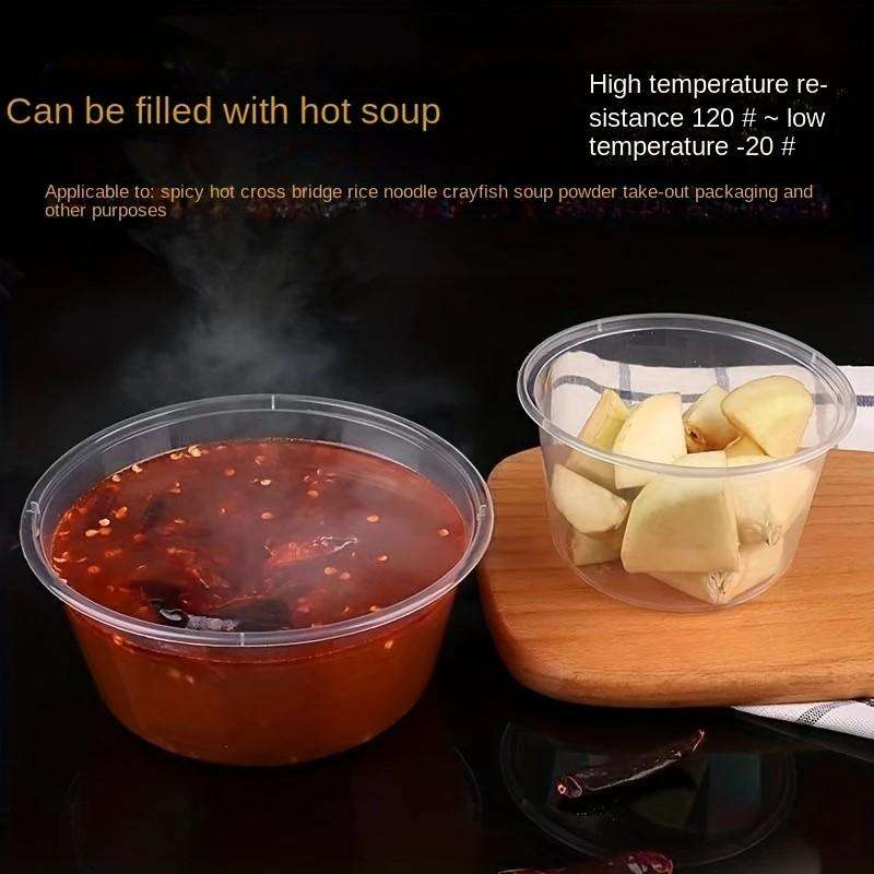 20 Pack Plastic Bowls & Lids 1000ml - Microwave Safe / Freezer Safe / Dishwasher Safe