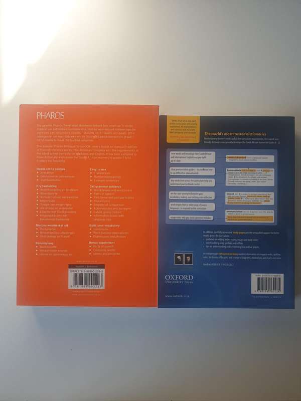 English and Afrikaans Dictionary School Bundle